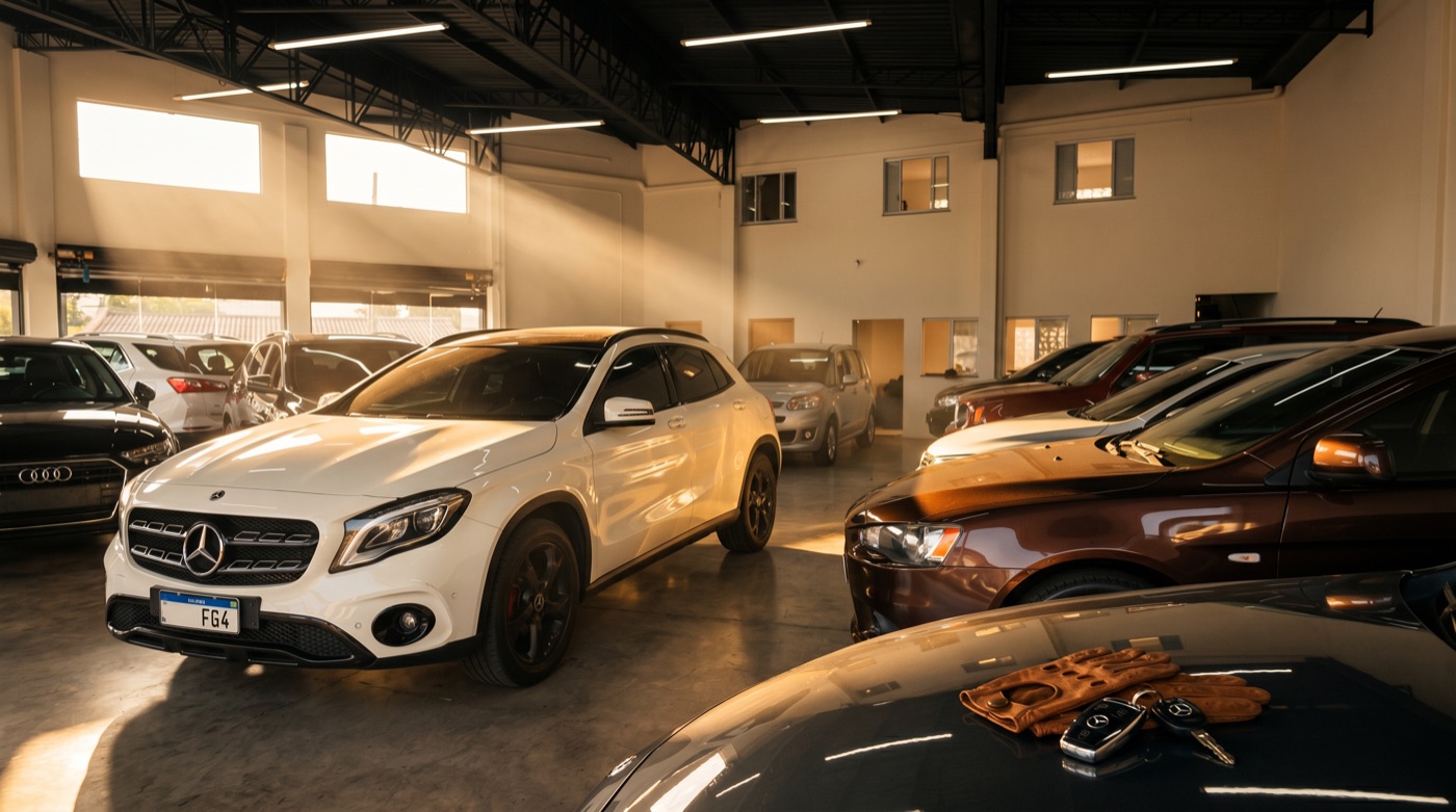 Interior do showroom da Belloni Motors